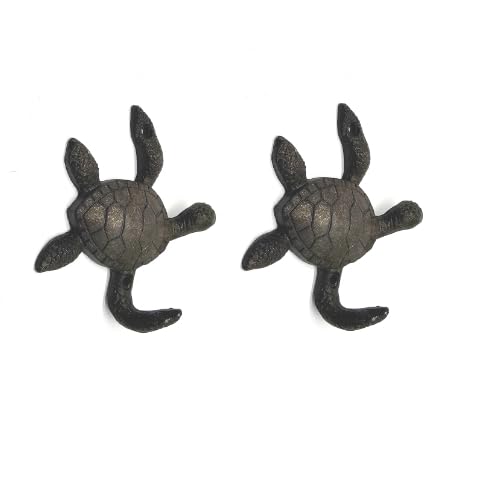 Set of 2 Turtle Single Wall Hooks