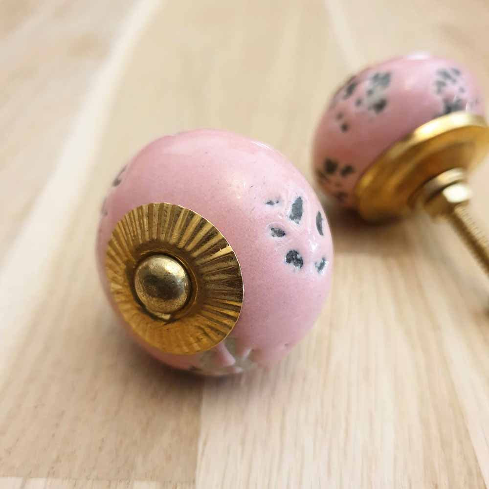 Pink Ceramic Door / Drawer Knob  Hooks Knobs 