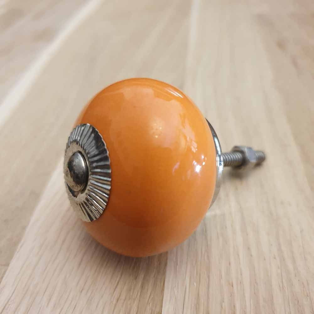 Orange Ceramic Door / Drawer Knob  Hooks Knobs 