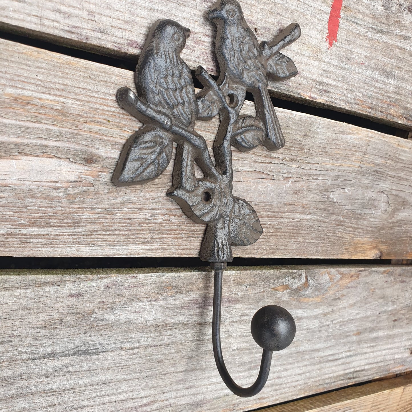 Cast Iron Birds on Branch Single Hook  Hooks Knobs 