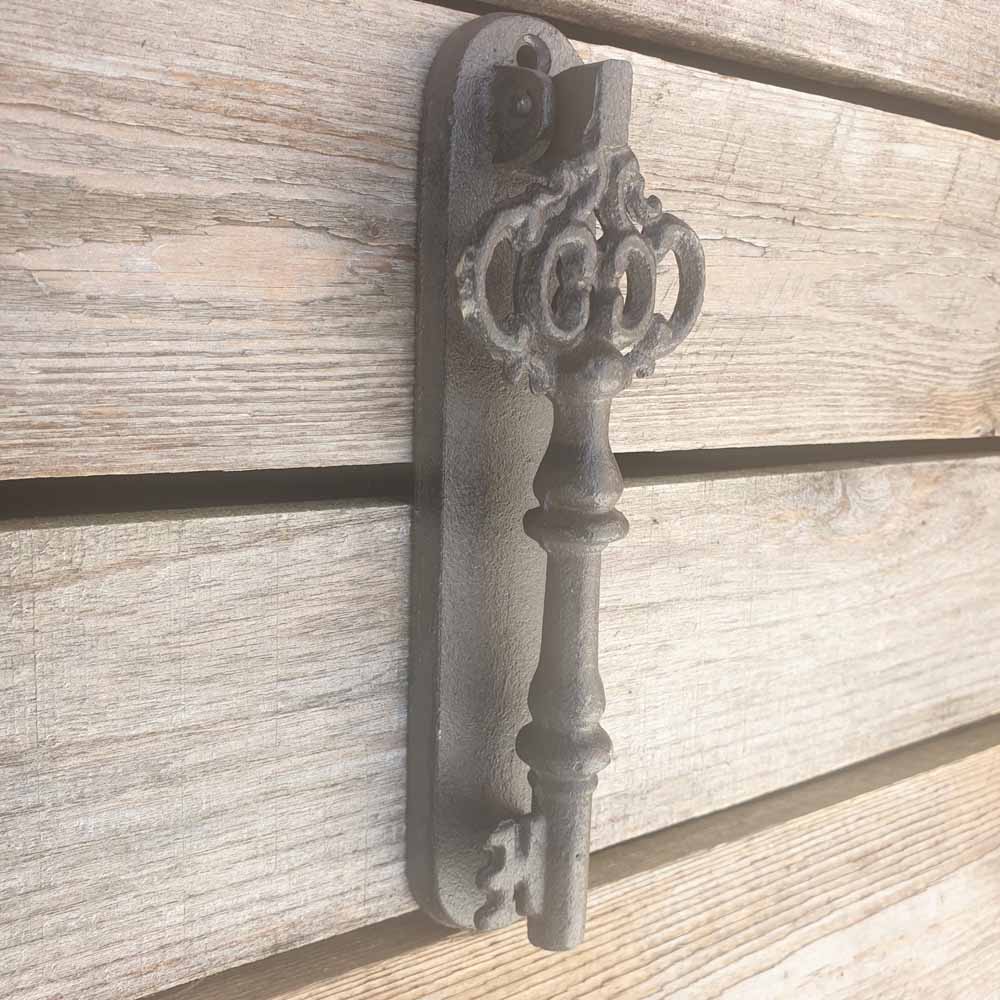 Cast Iron Key Shaped Door Knocker  Hooks Knobs 