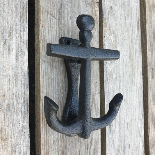 Cast Iron Door Knocker - Anchor  Hooks Knobs 