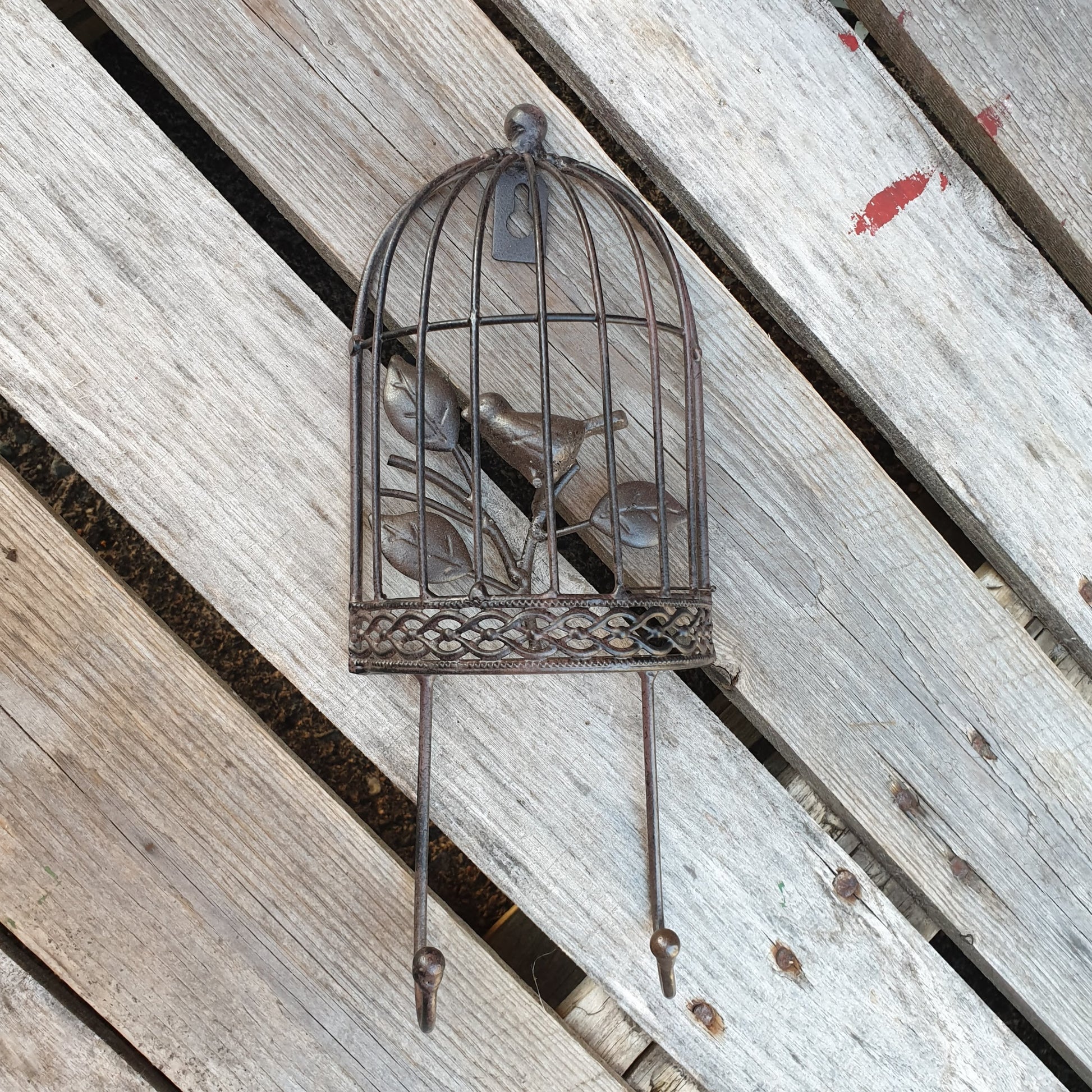 Bird Cage Wall Hook - Double Hook  Hooks Knobs 