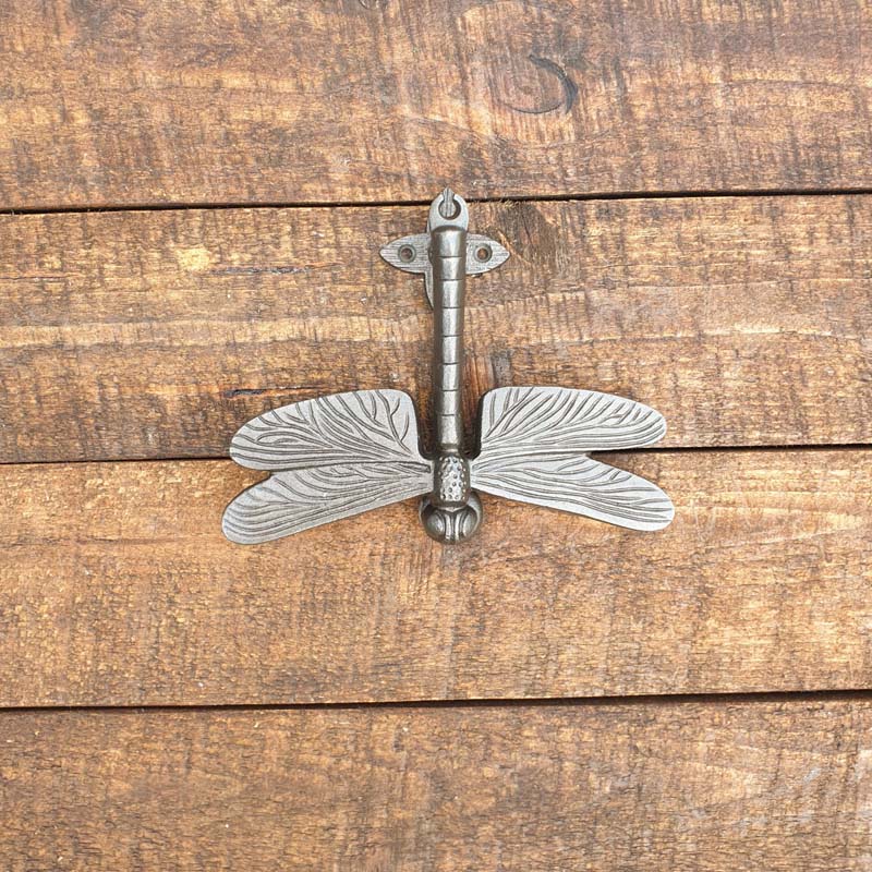 Cast Iron Door Knocker - Dragonfly  Hooks Knobs 
