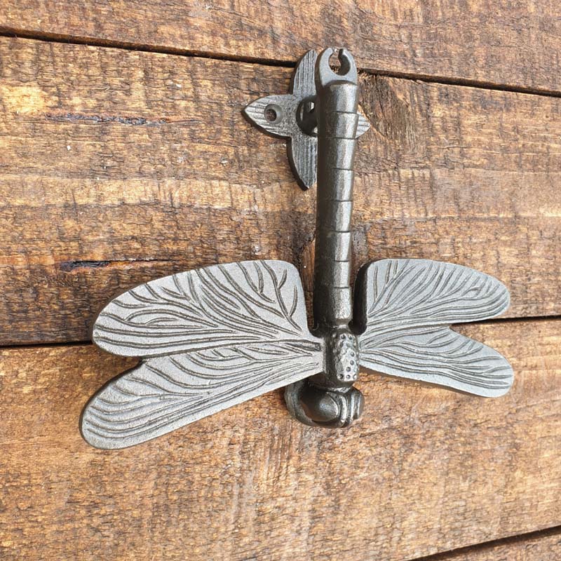 Cast Iron Door Knocker - Dragonfly  Hooks Knobs 