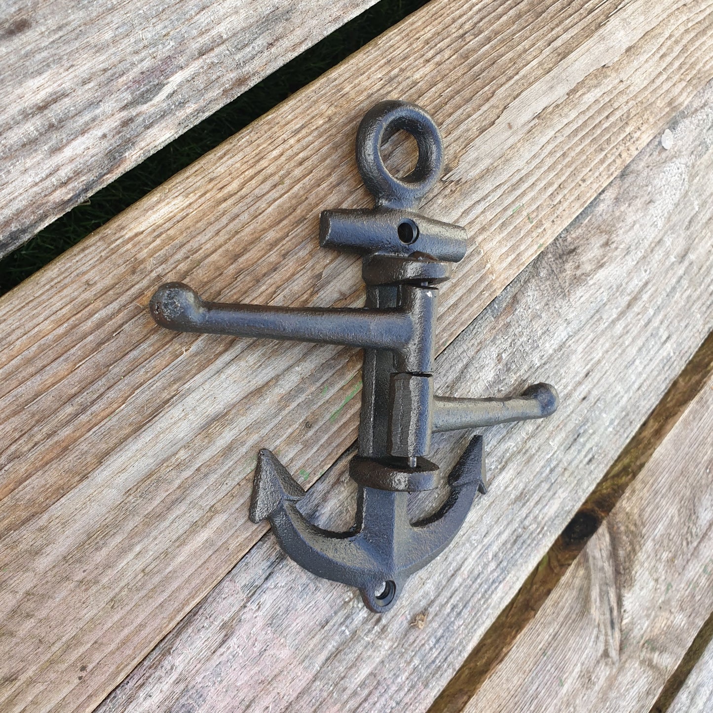 Cast Iron Anchor Hook - 2 Swinging Hooks  Hooks Knobs 