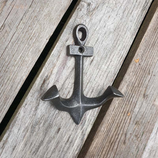 Cast Iron Anchor Hook - Small  Hooks Knobs 