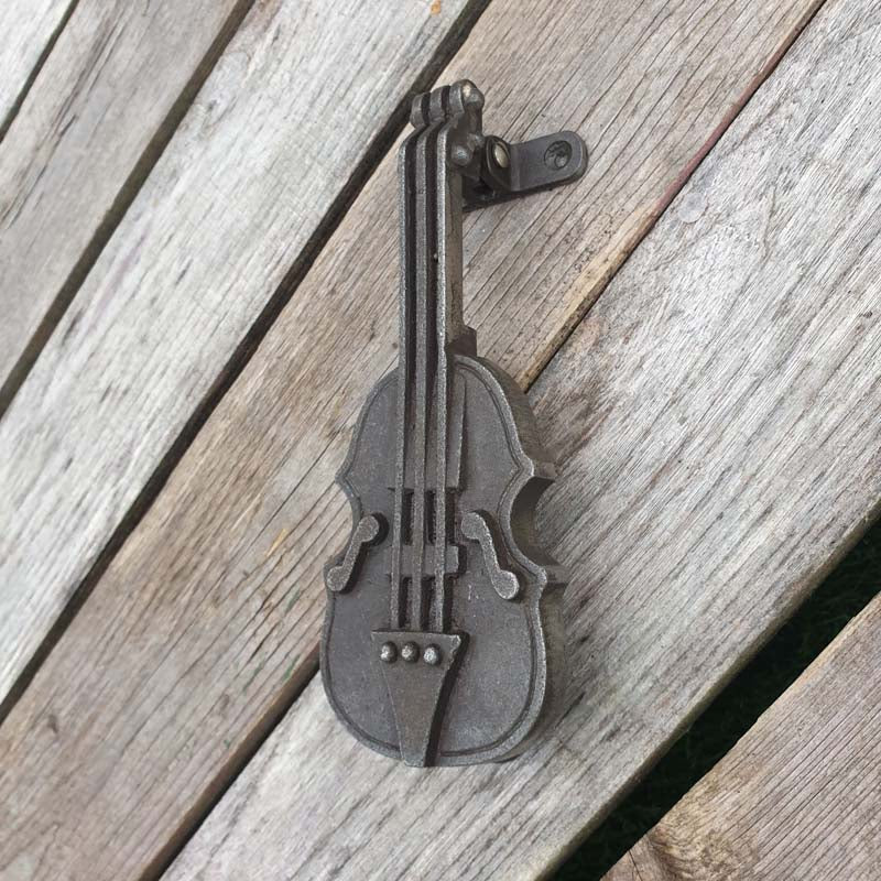 Cast Iron Door Knocker - Violin  Hooks Knobs 