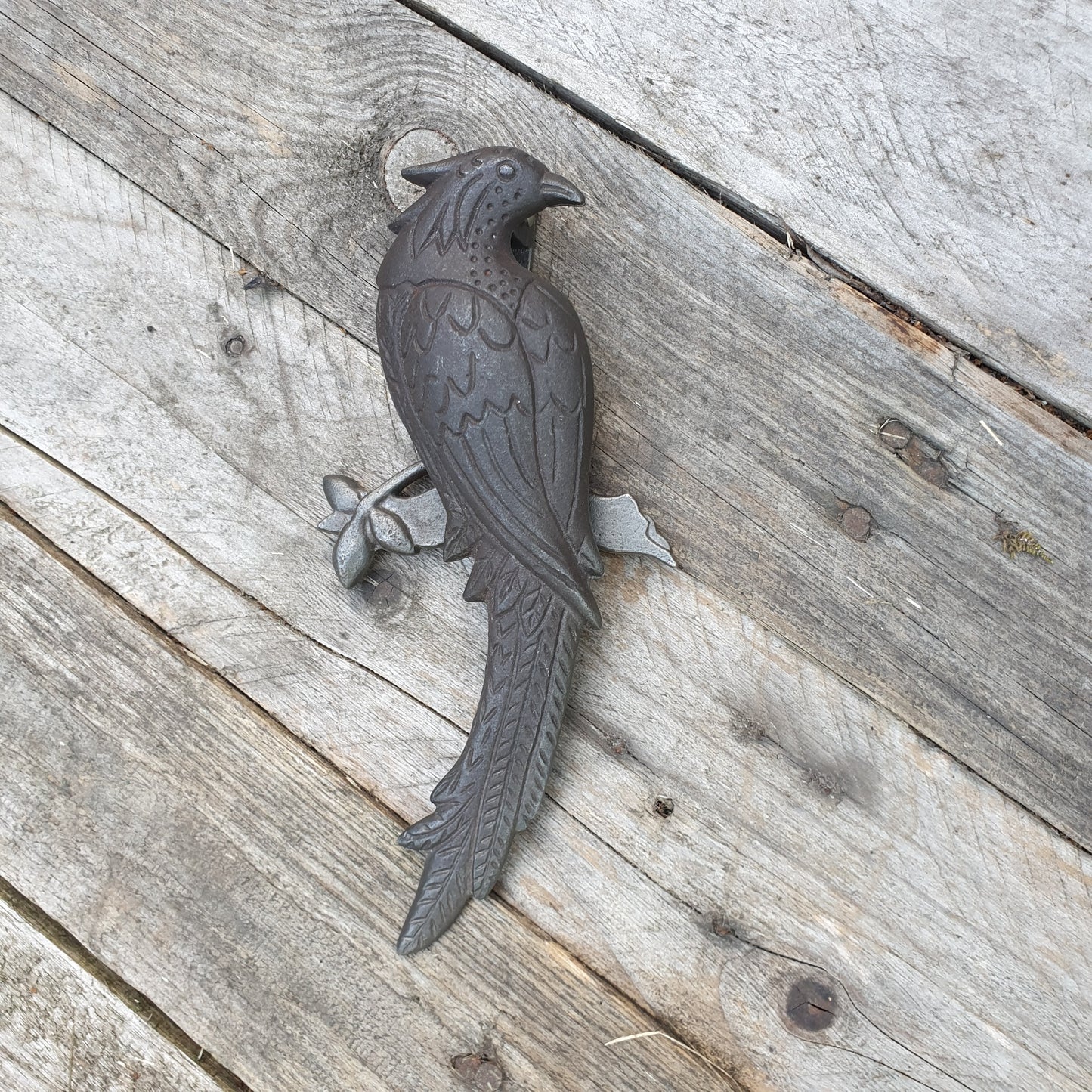 Cast Iron Door Knocker - Parrot Bird of Paradise  Hooks Knobs 
