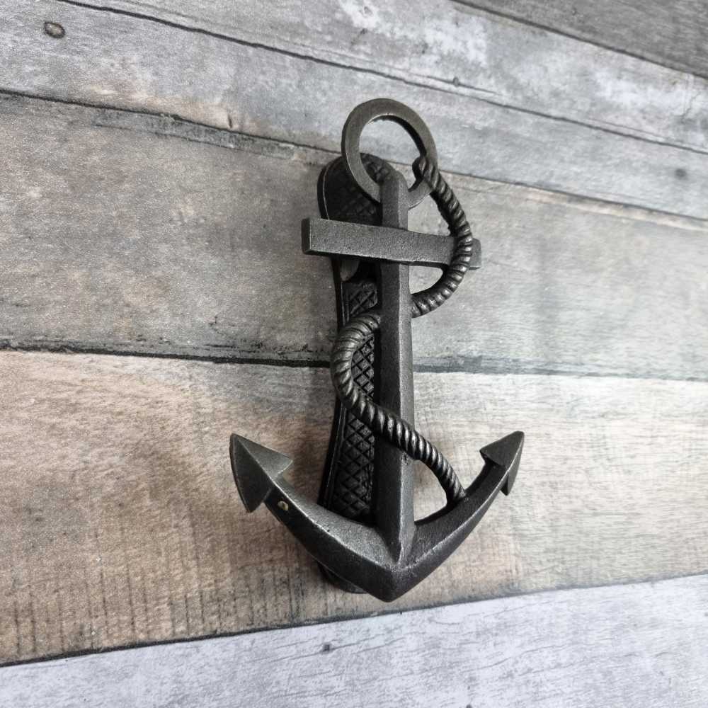 Cast Iron Door Knocker - Anchor Hooks Knobs