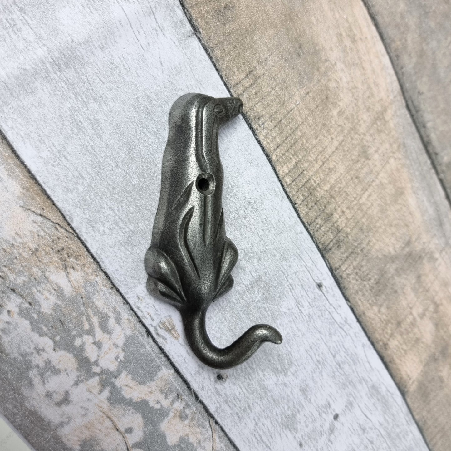 Dog Tail Coat Hook - Antique Iron
