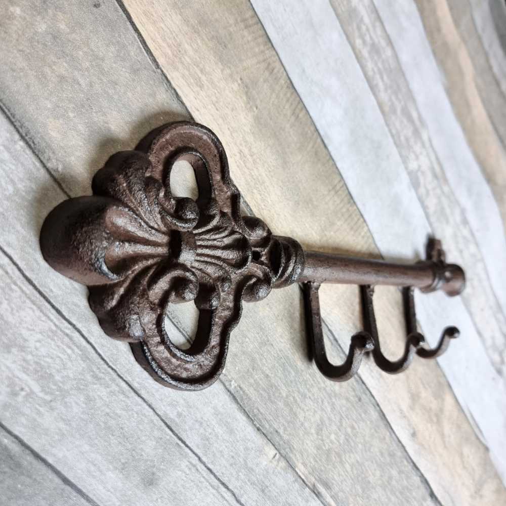 Cast Iron Key shaped Wall Hook Hooks Knobs
