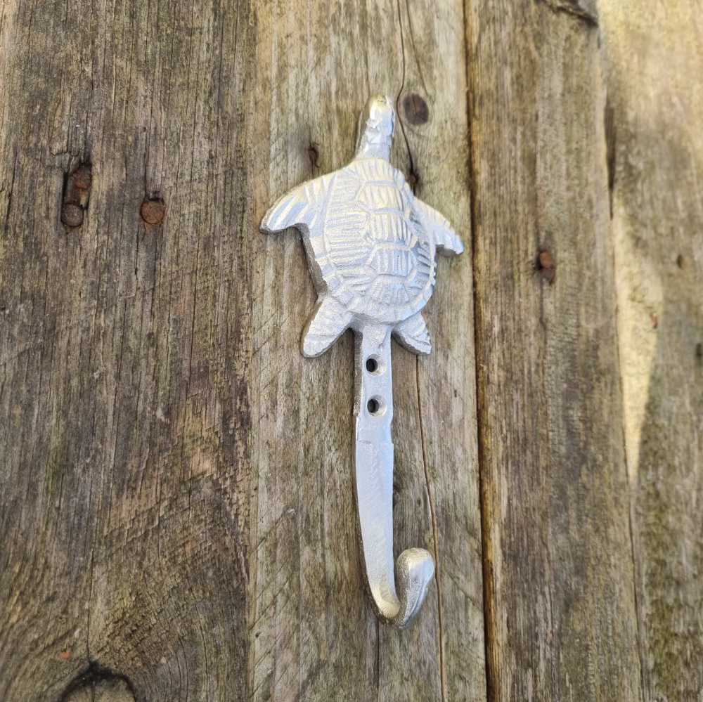 Turtle Wall Hook - Silver