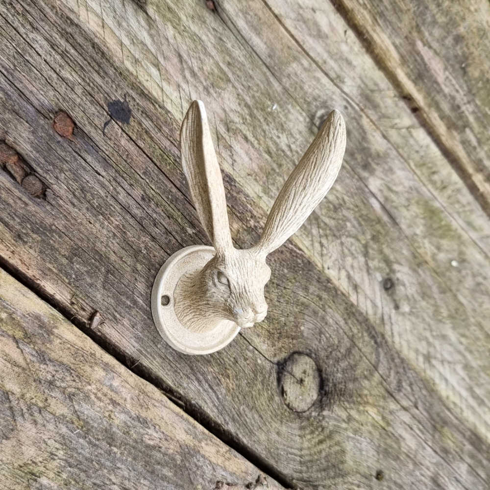 Hare Head Hook - Cream Hooks Knobs