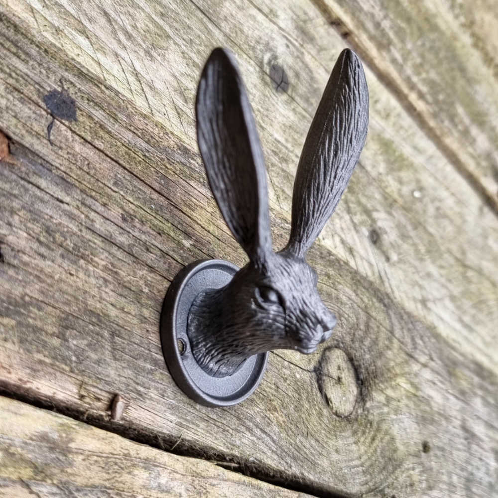 Hare Head Hook - Pewter