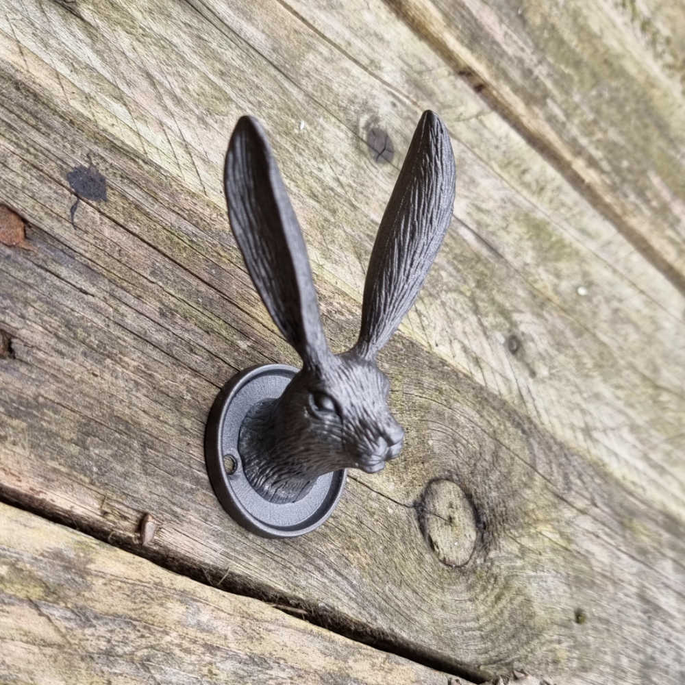 Hare Head Hook - Pewter