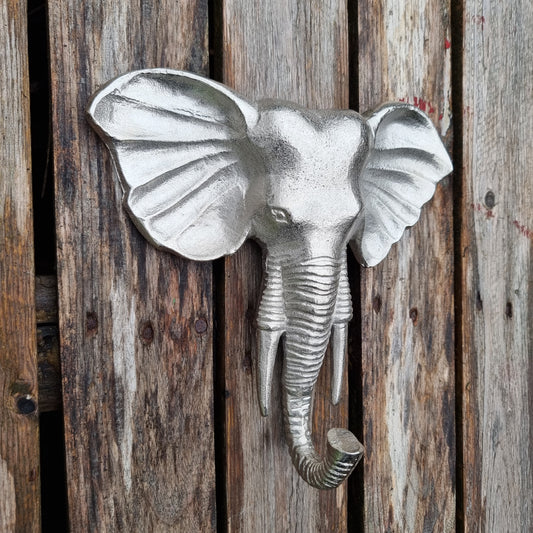 Aluminium Elephant Head Single Hook - Large