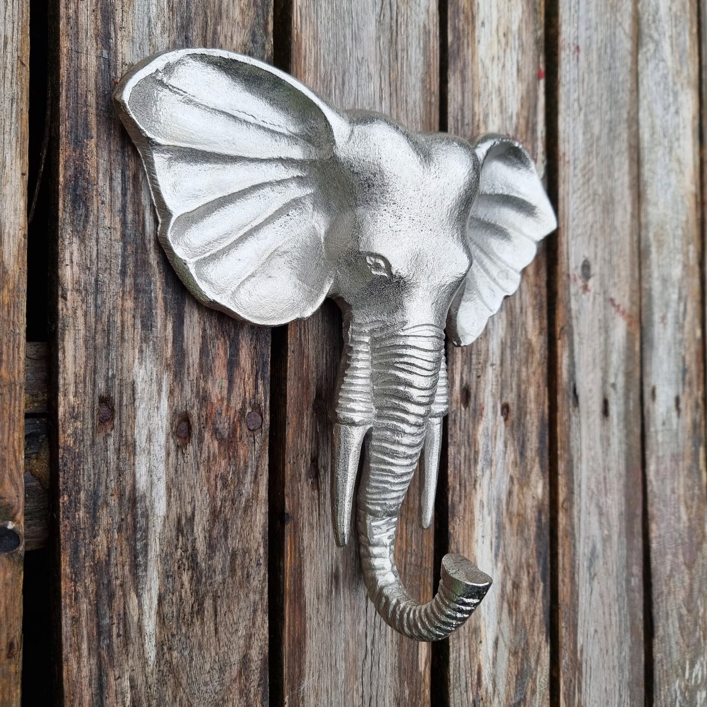 Aluminium Elephant Head Single Hook - Large